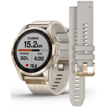 Купить Garmin Fenix 7s Sapphire Solar Cream Gold Titanium / Cream Heathered Nylon Band Garmin Fenix 7s Sapphire Solar Cream Gold Titanium / Cream Heathered Nylon Band